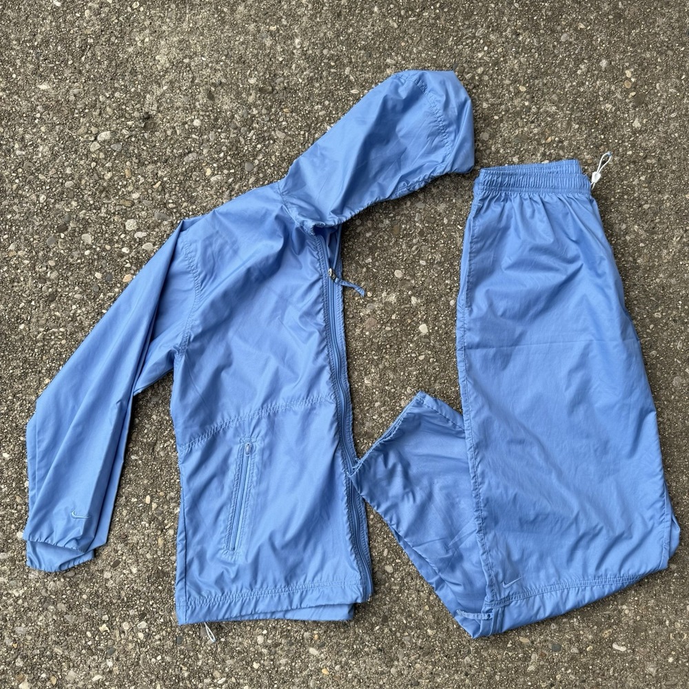 Nike Women's Y2K Large Light Blue Tracksuit Windbreaker